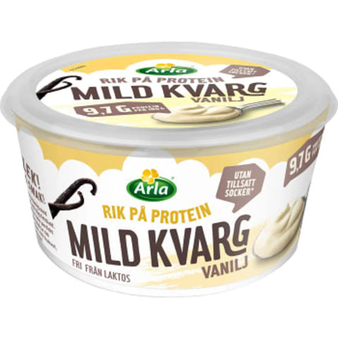 Arla Kvarg Vanilj Mild Laktosfri 0,2% - Mild Vanilla Quark Lactose-free 0.2% - 450 g-Swedishness