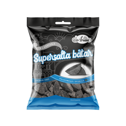 Aroma Super Salta Båtar - Super Salty Licorice Boats - 115 g-Swedishness