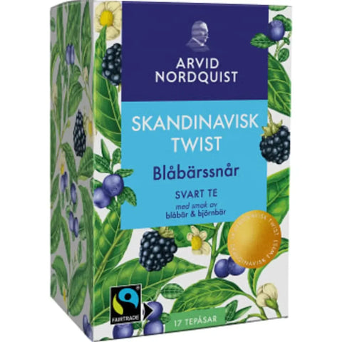 Arvid Nordquist Svart Te Blåbärssnår 17-p - Black Tea Blueberry Eco 17-p-Swedishness