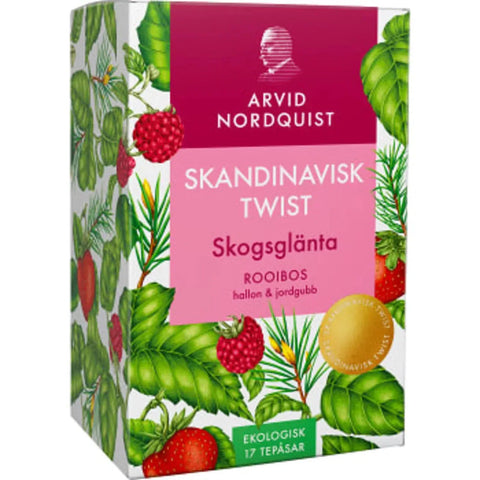 Arvid Nordquist Te Skogsglänta Rooibos Eko 17-p - Raspberry & Strawberry Eco 17-p-Swedishness
