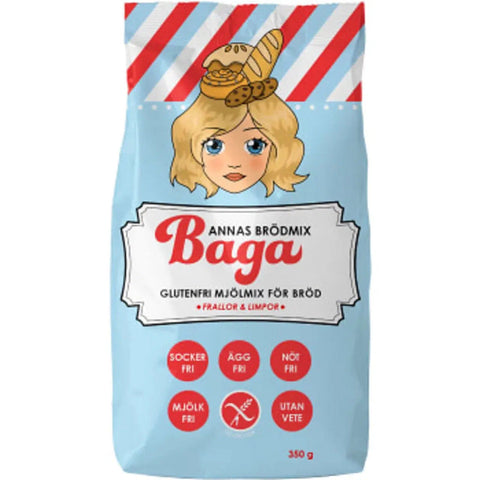 BAGA Annas Glutenfria Brödmix - Gluten Free Bread Mix - 350 g-Swedishness