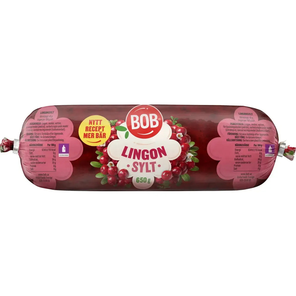 BOB Lingonsylt Original Refill - Lingonberry Jam Original Refill - 650 g-Swedishness