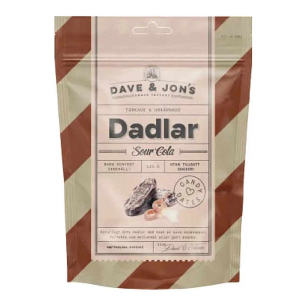 DAVE & JON'S Dadlar Sour Cola - Dates Sour Cola - 125 g-Swedishness