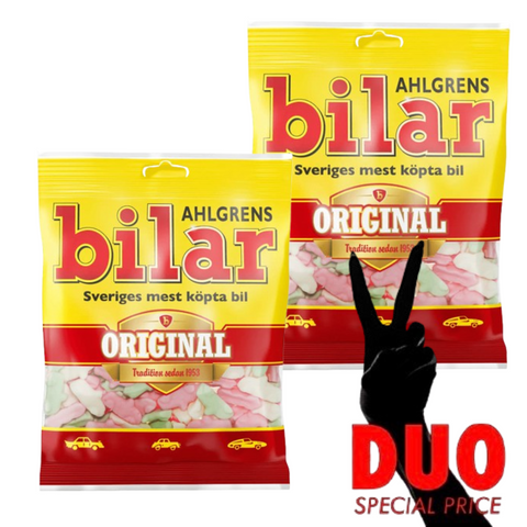 DUO Ahlgrens Bilar Original - Fruity Marshmallows 160 g X 2-Swedishness