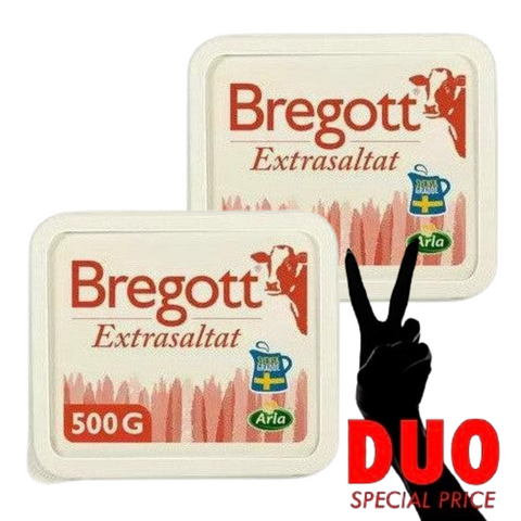 DUO Bregott Extrasaltat - Butter Extra Salted 500g X 2-Swedishness