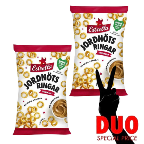 DUO Estrella Jordnötsringar - Peanut Rings 250 g X 2-Swedishness