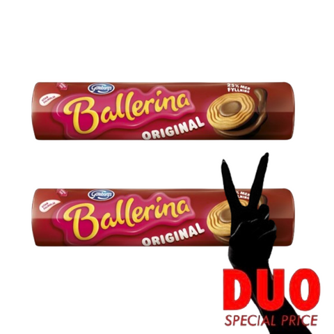 DUO Göteborgs Kex Ballerina Original - Biscuits with Nougat Filling 205g X 2-Swedishness