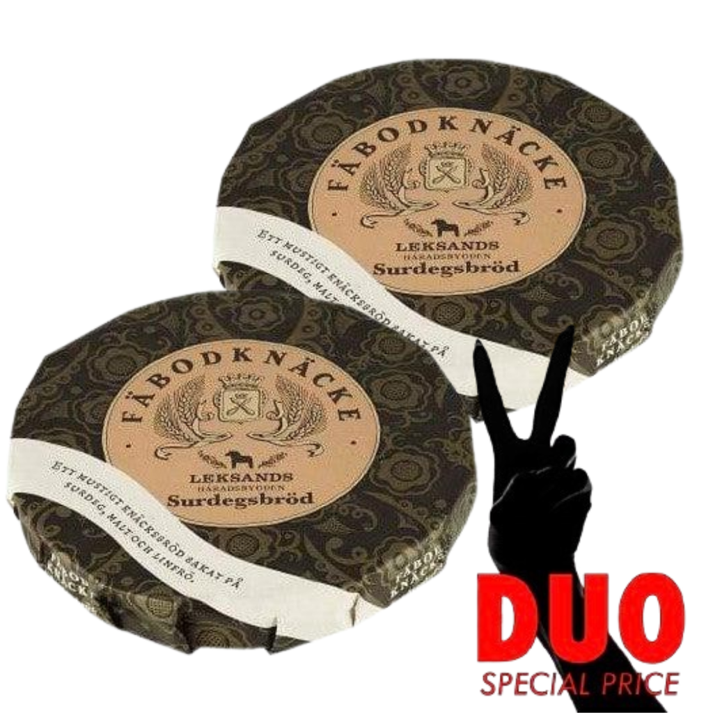DUO Leksands Fäbodknäcke - Crisp Bread Sourdough 730 g X 2-Swedishness