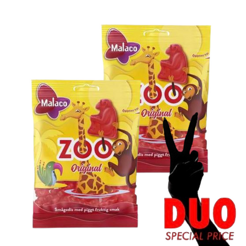 DUO Malaco Zoo - Fruit jelly 80g X 2-Swedishness