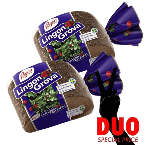 DUO Pågen Lingongrova - Bread Lingonberry 500g X 2-Swedishness