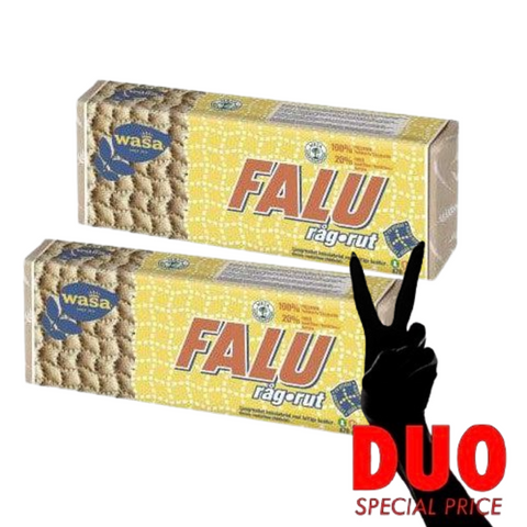 DUO Wasa Falu Rågrut - Rye Crisp Bread 470 g X 2-Swedishness