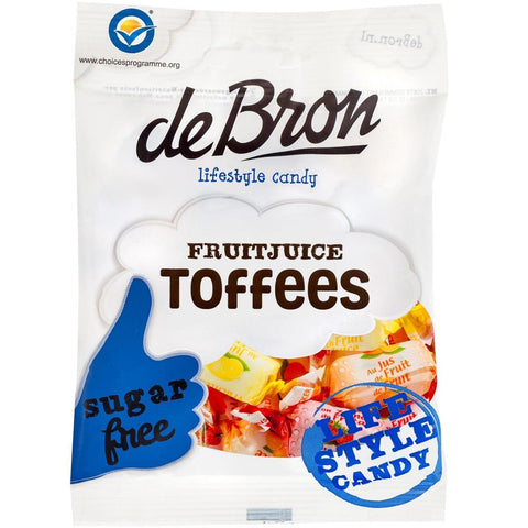 De Bron Fruitjuice Toffees Sockerfri - Fruitjuice Toffees Sugar Free - 90g-Swedishness