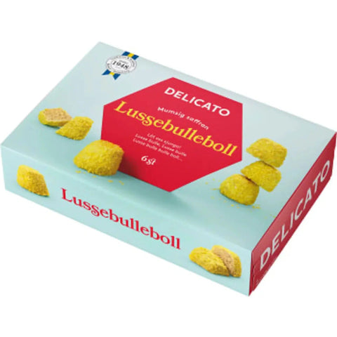 Delicato Kondisbitar Lussebulleboll 6-p - Confectionery pieces Lussebulleball 6-p - 240g-Swedishness