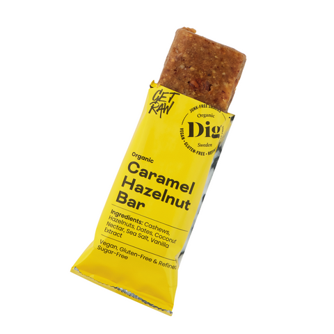 Dig Snacks Organic Caramel Hazelnut Bar - 4 Packs X 42g-Swedishness
