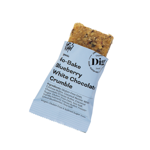 Dig Snacks Organic No - Bake White Chocolate Blueberry Crumble - 4 packs x 35g-Swedishness