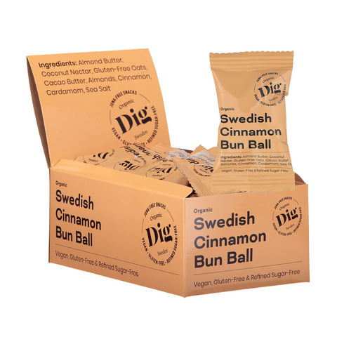 Dig Snacks Organic Swedish Cinnamon Bun Ball - 16 packs x 25 g-Swedishness