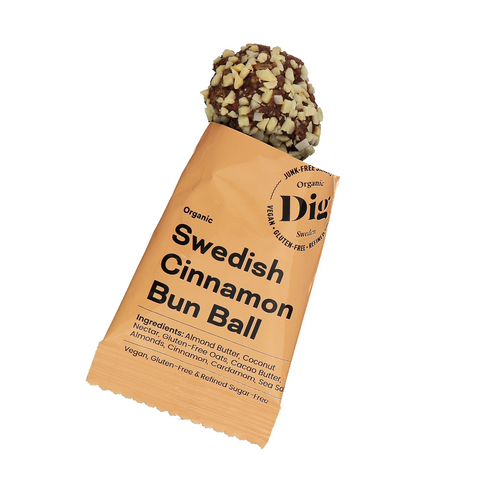 Dig Snacks Organic Swedish Cinnamon Bun Ball - 4 packs x 25 g-Swedishness