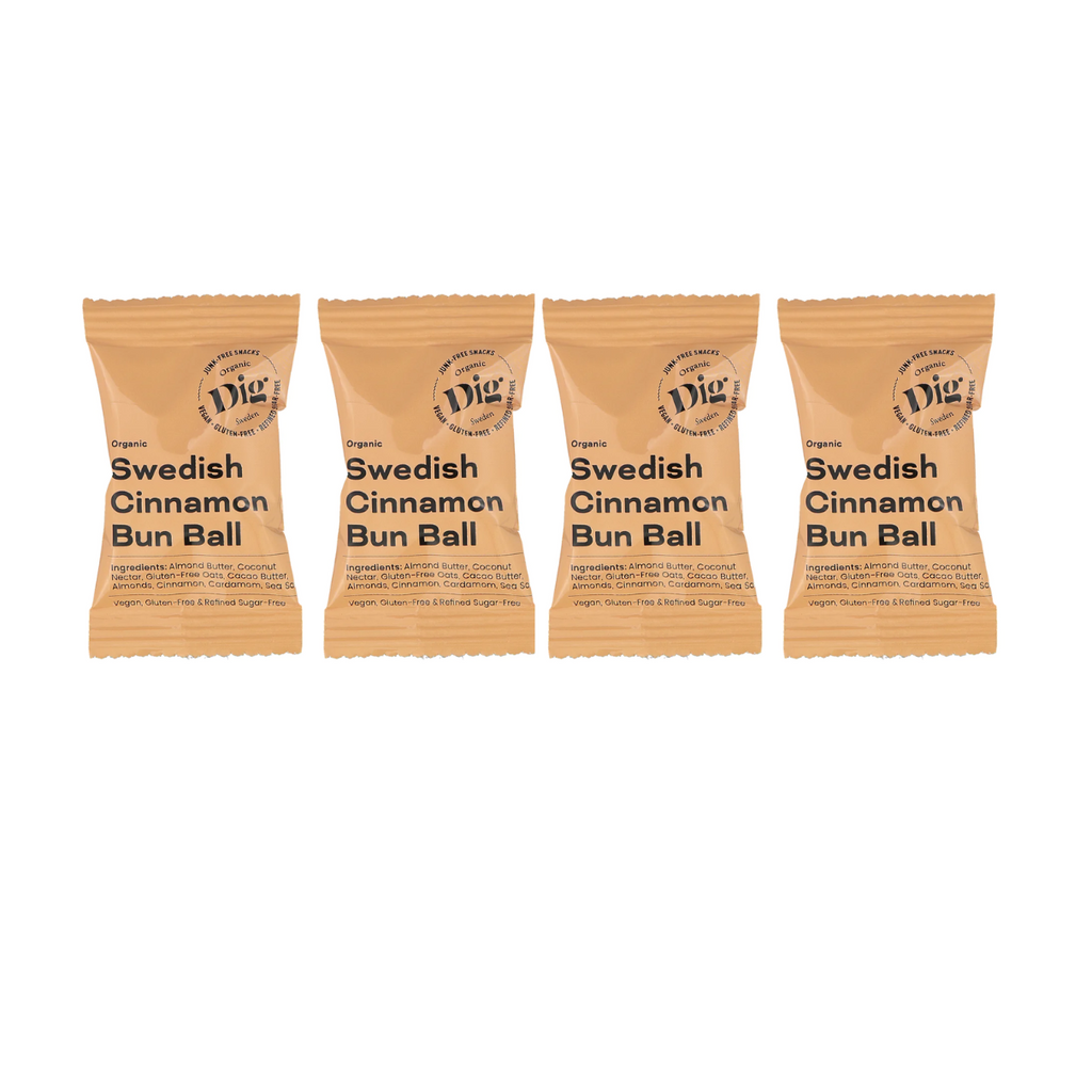 Dig Snacks Organic Swedish Cinnamon Bun Ball - 4 packs x 25 g-Swedishness