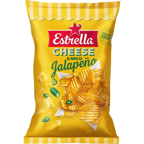 Estrella Potatischips Cheese & Jalapeño - Potato Chips - 275g-Swedishness