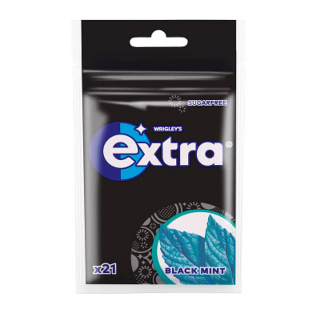 Extra Black Mint Tuggummi - Chewing Gum 21 pieces, 29g-Swedishness