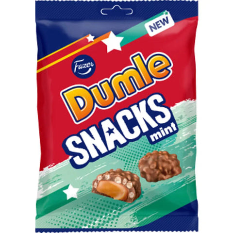 Fazer Dumle Snacks Mint - Chocolate Covered Mint Chewies - 160 g-Swedishness