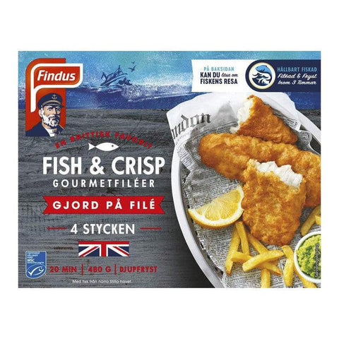 Findus Fish & Crisp Gourméfiléer 4 p - Crispy Fish Filets 480 g-Swedishness