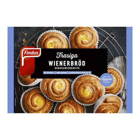 Findus Frasiga Wienerbröd - Danish Frozen Pastry 400 gr, 10 pieces-Swedishness