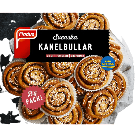 Findus Svenska Kanelbullar - Frozen Cinnamon Buns 20 p, 700 g-Swedishness