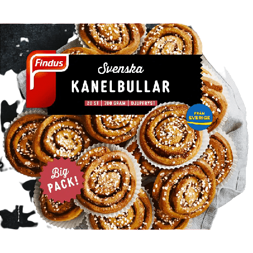 Findus Svenska Kanelbullar - Frozen Cinnamon Buns 20 p, 700 g-Swedishness