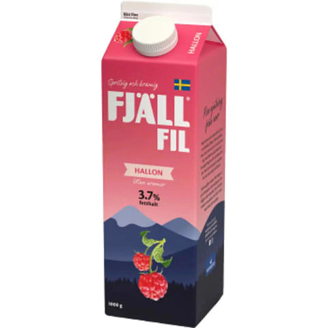 Fjällfil Fil Hallon 3,7% - Swedish Yogurt 1l-Swedishness