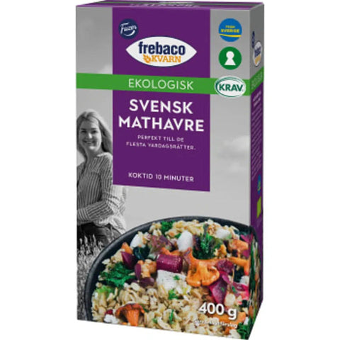 Frebaco Svensk Mathavre Ekologisk - Swedish cooking oats Organic - 400g-Swedishness