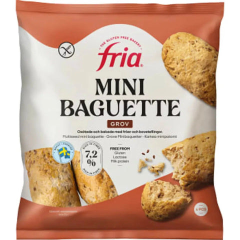 Fria Grov Minibaugette - Frozen Coarse Minibaugette Gluten-free 280g-Swedishness