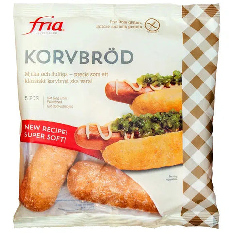 Fria Korvbröd, Fryst Glutenfri - Sausage Bread, Frozen Gluten Free 5 pack 280g-Swedishness