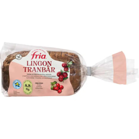 Fria Lingon & Tranbärbröd Glutenfri Fryst - Lingonberry & Cranberry Bread Frozen - 500 g-Swedishness