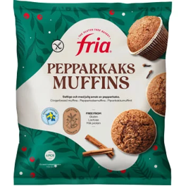 Fria Pepparkaksmuffins Glutenfri Fryst - Gingerbreadmuffins Gluten-Free Frozen - 240 g-Swedishness