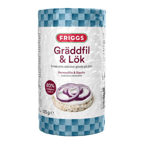 Friggs Riskakor Gräddfil & Lök - Rice Cakes Sourcream & Onion Gluten-free 125g-Swedishness