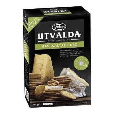 Göteborgs Utvalda Havssaltade Kex - Crackers with Seasalt 150 gr-Swedishness