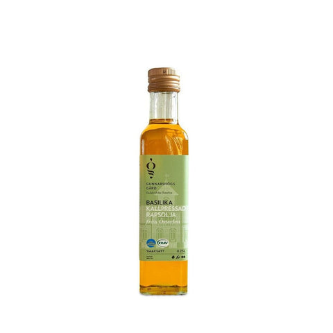 Gunnarshögs Gård Rapsolja Basilika KRAV - Organic Rapeseed oil Basil - 250 ml-Swedishness