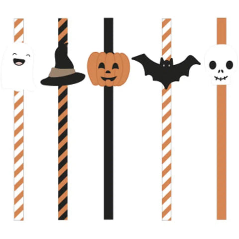 Halloween Party Straws - 20 cm, 10 p-Swedishness