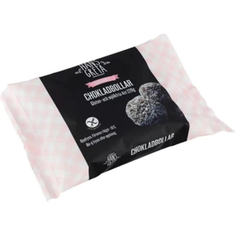 Hans & Greta Chokladbollar Glutenfri Fryst 4-p - Chocolate balls Gluten-free Frozen 4-p - 220 g-Swedishness