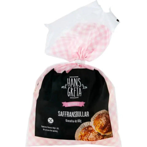 Hans & Greta Saffransbullar Glutenfri 4-p fryst - Saffron buns Gluten-free 4-p frozen - 160 g-Swedishness