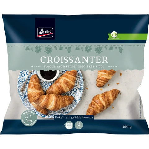 Hatting Croissanter 8-p fryst - Croissants 8-pack - 480g-Swedishness