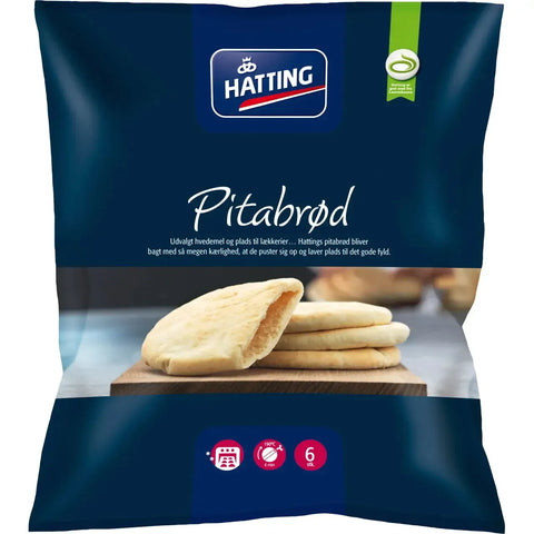 Hatting Pitabröd Fryst 6-p - Pita Bread Frozen 6-pack - 480g-Swedishness