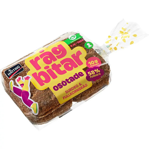 Hatting Rågbitar osötade 6-p - Rye Unsweetened Bread 6-p - 330g-Swedishness