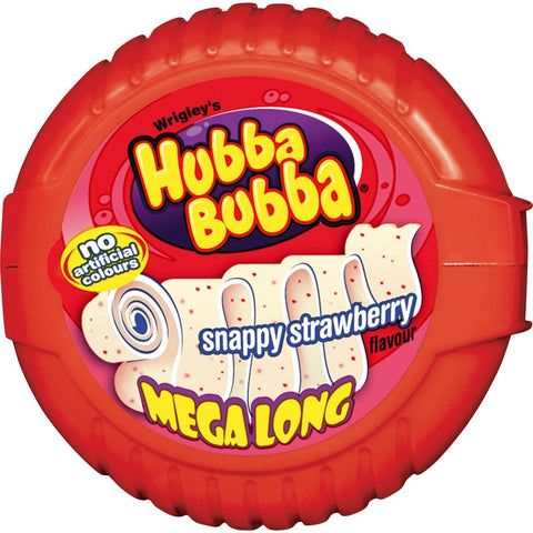 Hubba Bubba Tuggummi Snappy Strawberry Mega long - Chewing gum Snappy Strawberry Mega long - 56g-Swedishness