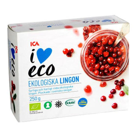 ICA Ekologiska Lingon - Organic Lingonberries Frozen 250 g-Swedishness