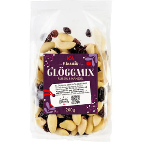 ICA Glöggmix Russin Mandel - Mulled wine mix Raisins and Almonds, 200g-Swedishness