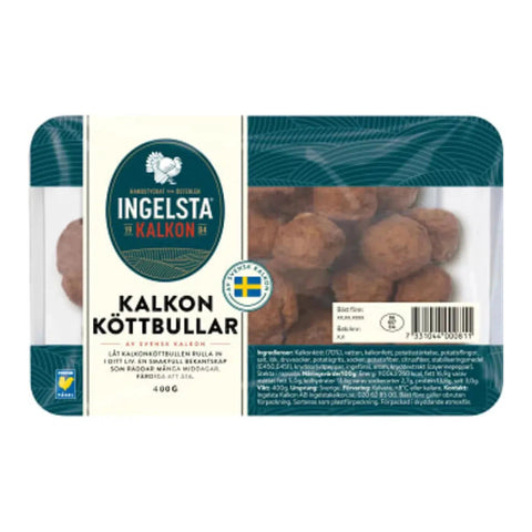 INGELSTA Kalkonköttbullar ca 28 St - Turkey meatballs Approx. 28 pcs - 400 g-Swedishness