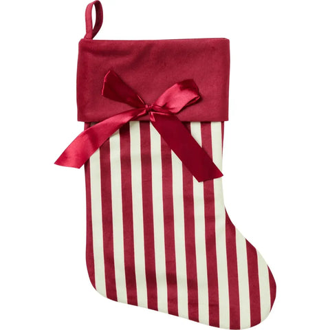 Julstrumpa Röd randig - Christmas stocking Red striped-Swedishness
