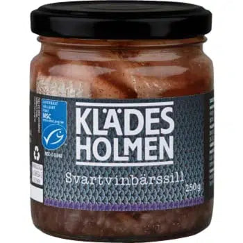 Klädesholmens Svartvinbärsill - Herring w blackcurrant 250g-Swedishness